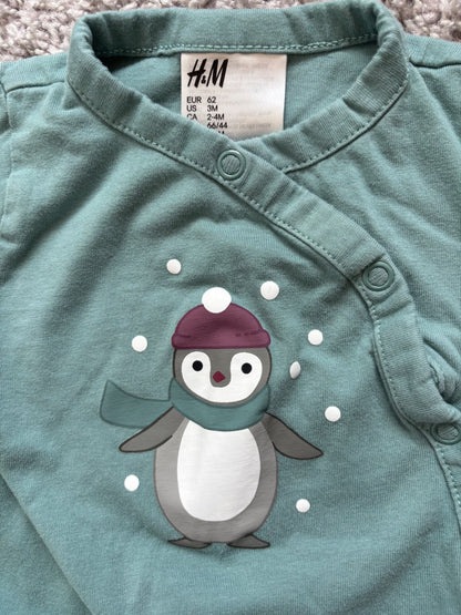 Penguin Rompers, Kids 3 Month (0-3M)