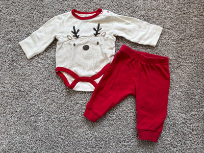Reindeer Outfit, Kids 6 Month (3-6M)