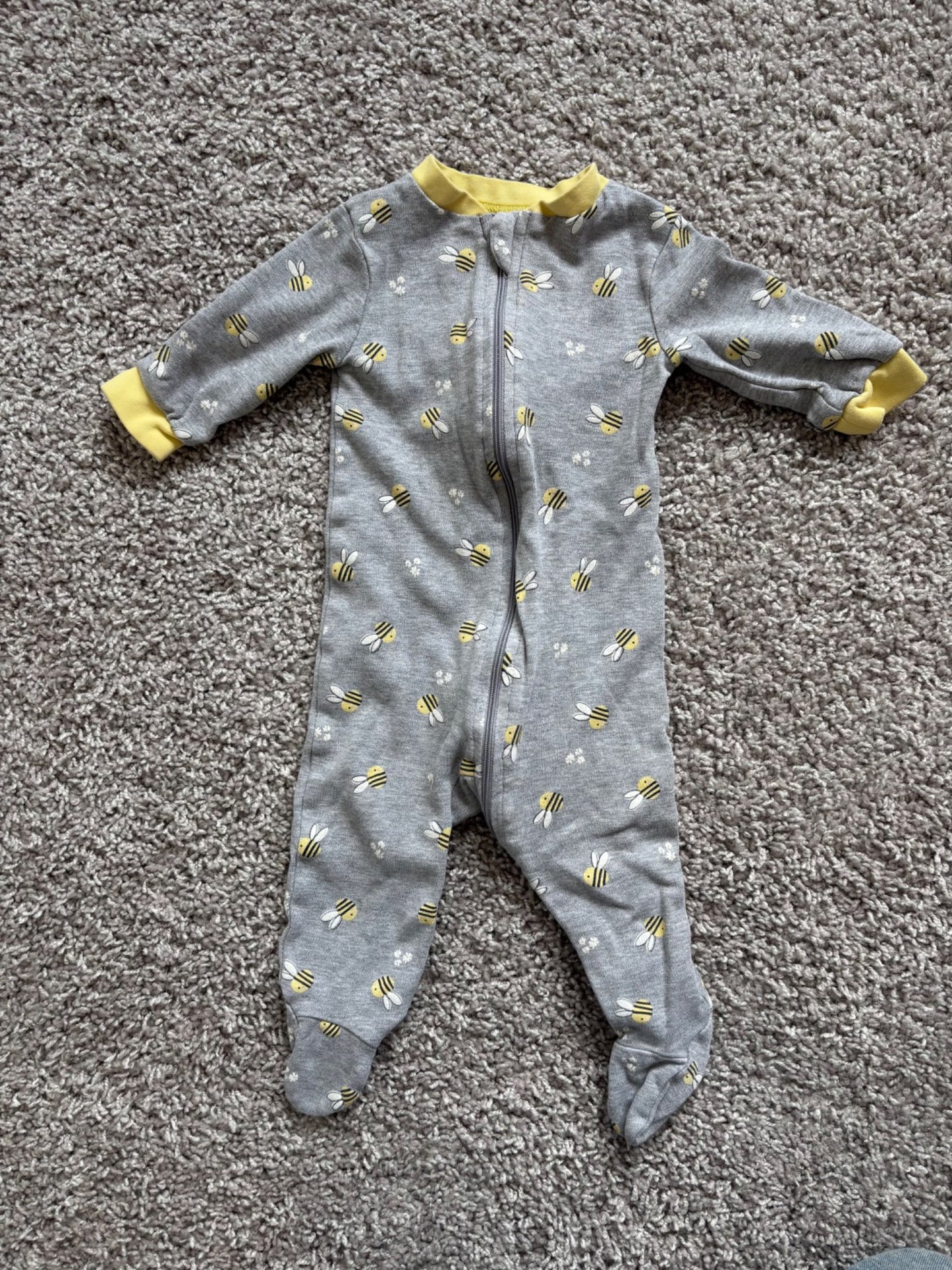 Bumblebee Footed Sleeper, Kids 6 Month (3-6M)