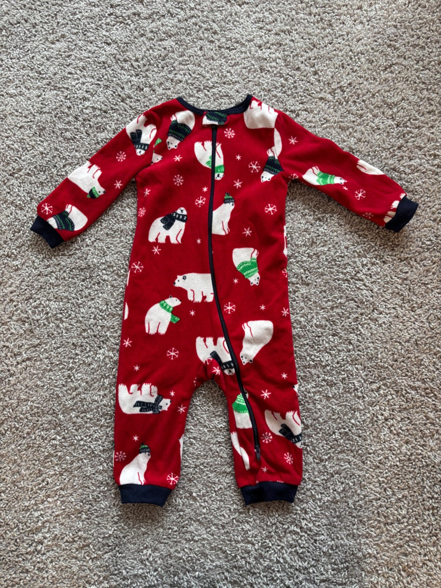 Fleece Polar Bear Pajamas and Hooded Romper, Kids 18 Month (12-18M)