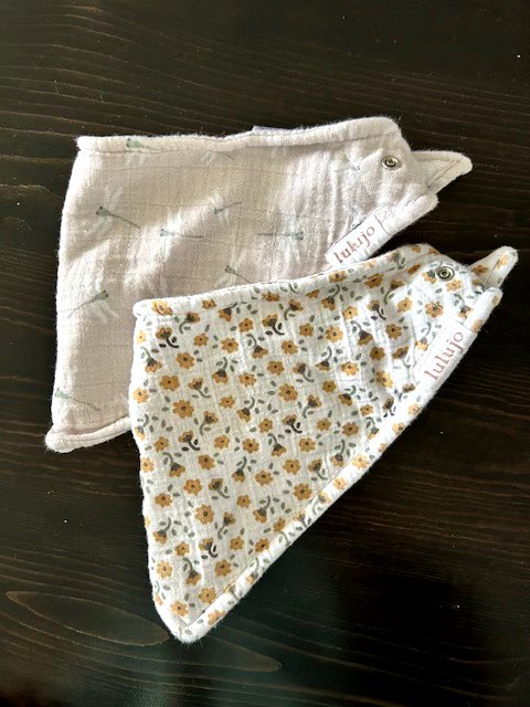 Lulujo Organic Cotton Bibs Set of 2