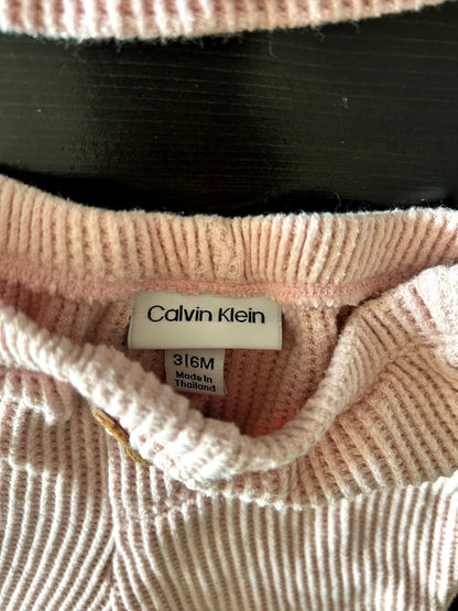 Calvin Klein Baby Girl Matching Set Outfit Pink 3-6 Months, Kids 6 Month (3-6M)
