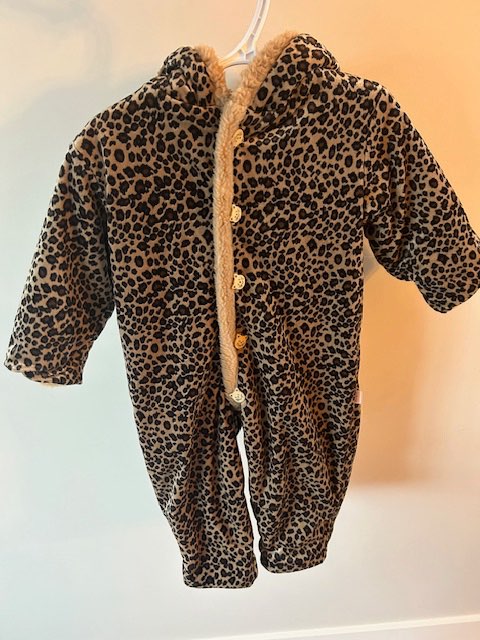 Leopard/Cheetah Fleece Onsie Costume 12-18 months, Kids 18 Month (12-18M)