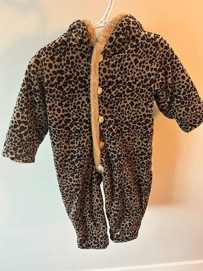 Leopard/Cheetah Fleece Onsie Costume 12-18 months, Kids 18 Month (12-18M)