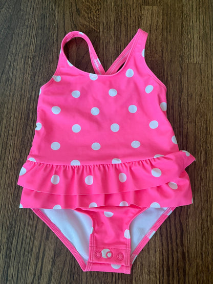 Carter’s Pink Polka Dot Bathing Suit 18M EUC, Kids 18 Month (12-18M)