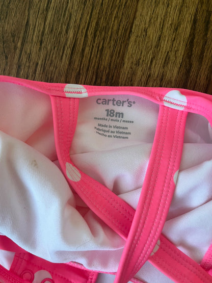 Carter’s Pink Polka Dot Bathing Suit 18M EUC, Kids 18 Month (12-18M)