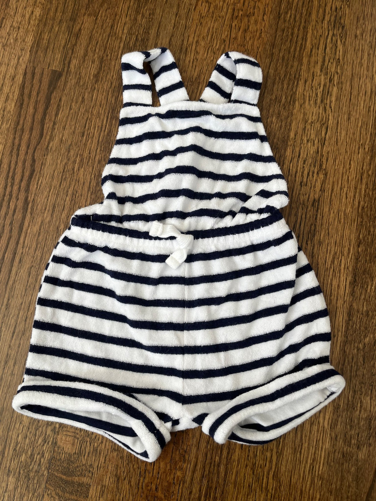 Blue and White Striped Romper VGUC 0-3M, Kids 3 Month (0-3M)