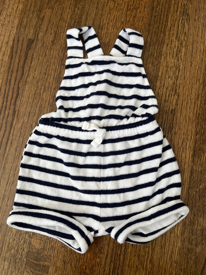 Blue and White Striped Romper VGUC 0-3M, Kids 3 Month (0-3M)