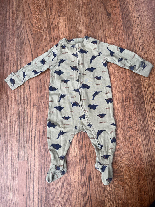 Old Navy Dino Sleeper 3-6M VGUC, Kids 6 Month (3-6M)