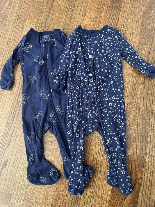 Joe Fresh 0-3M Sleepers 2Pk VGUC, Kids 3 Month (0-3M)