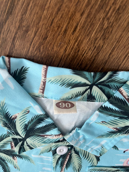 Hawaiian Shirt (Palm Trees) VGUC 24M/2T, Kids 24 Month (18-24M)
