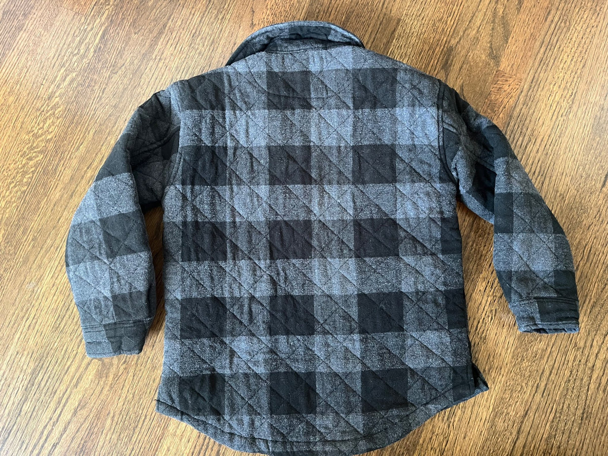 Black Plaid Jacket VGUC Size 6, Kids 6/6X