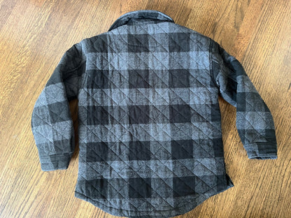 Black Plaid Jacket VGUC Size 6, Kids 6/6X