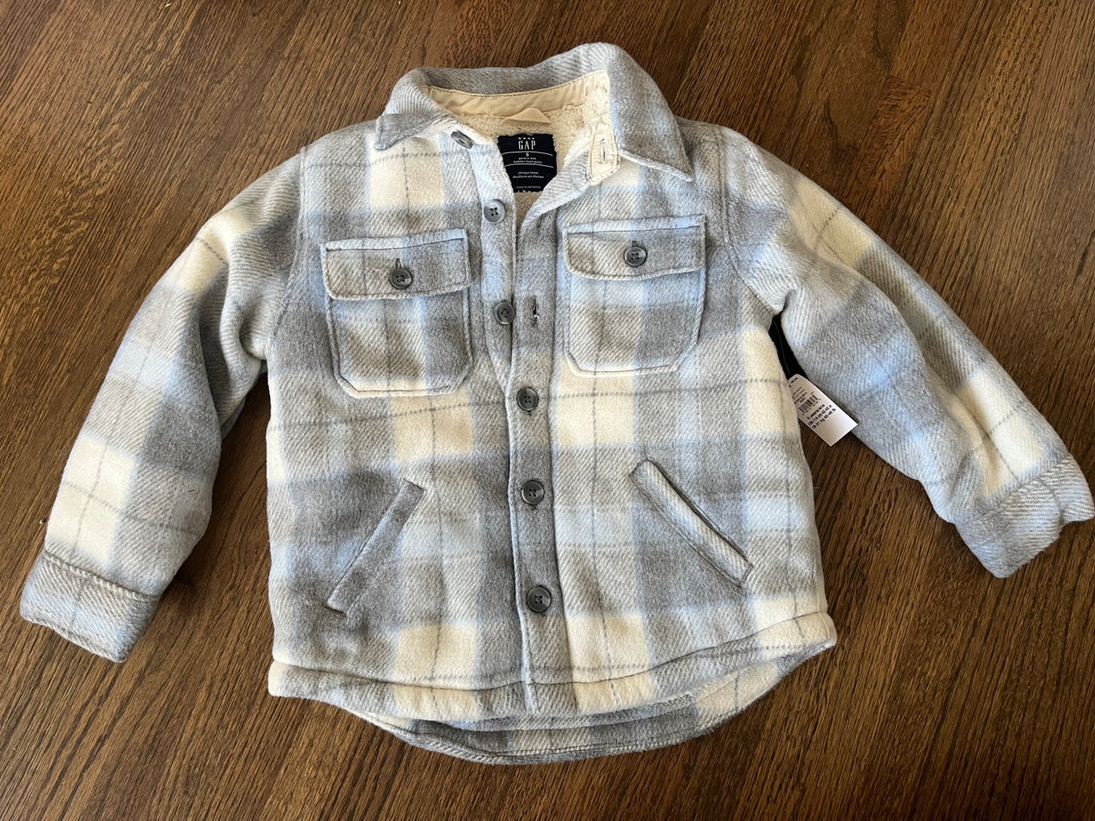 Gap Blue Plaid Jacket NWT Size 5, Kids 5/5T