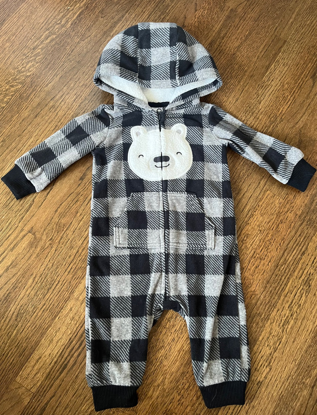 Buffalo Check One Piece Bear Outfit VGUC 6M, Kids 6 Month (3-6M)