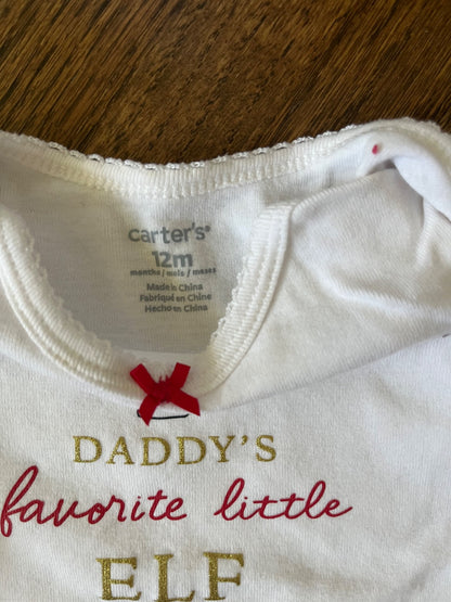 Daddy’s Elf Holiday Outfit VGUC 12M, Kids 12 Month (9-12M)