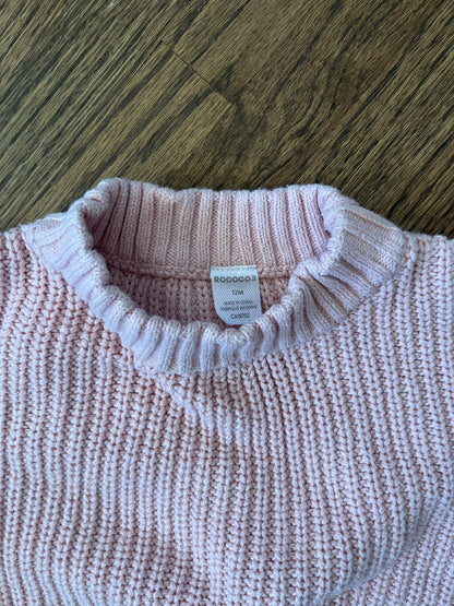 Pink Sweater and Pants Outfit VGUC 12M, Kids 12 Month (9-12M)