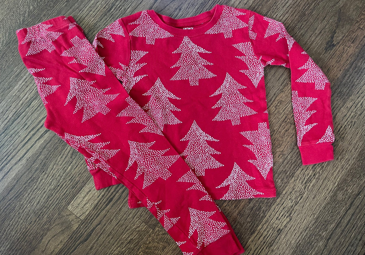 Carter's Red Tree Pjs VGUC 5T, Kids 5/5T