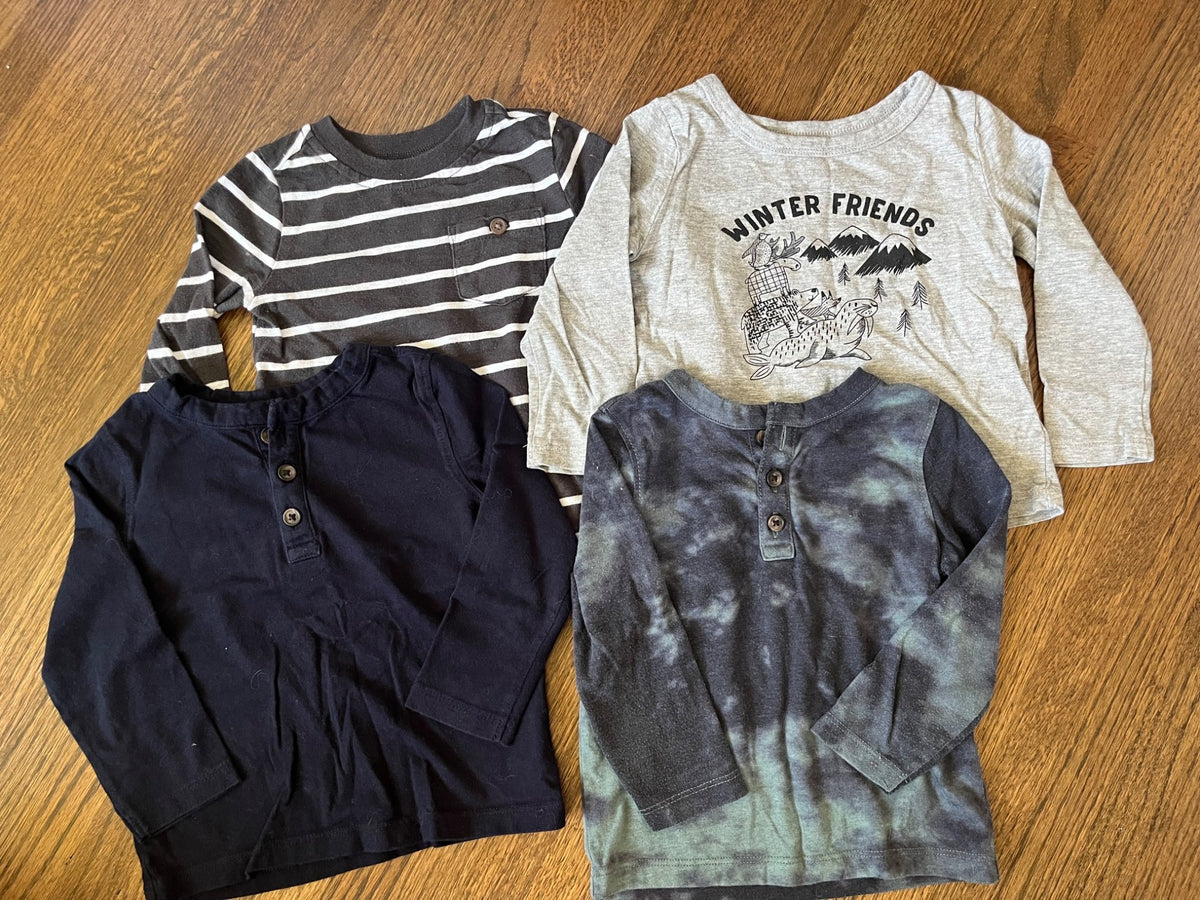 Set of 4 Long Sleeve Shirts 18-24M VGUC, Kids 24 Month (18-24M)