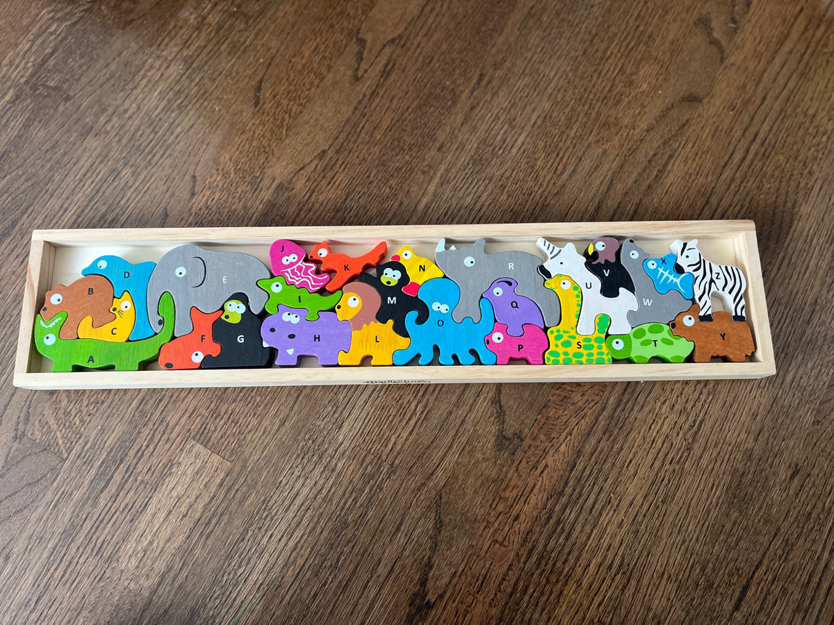BeginAgain Animal Parade A-Z Alphabet Puzzle VGUC MSRP $50