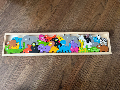 BeginAgain Animal Parade A-Z Alphabet Puzzle VGUC MSRP $50