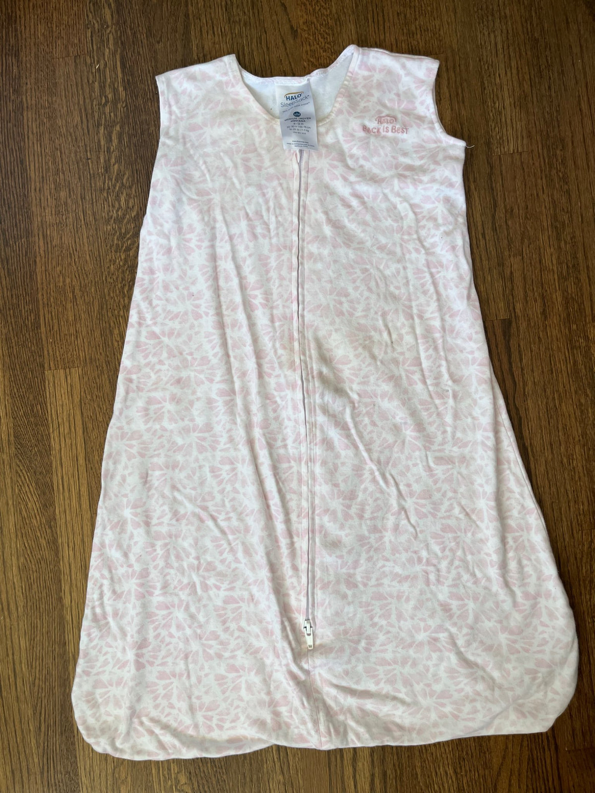 Halo Sleep Sack GUC 6-12M Pink/white, 6-12 Months (Medium)