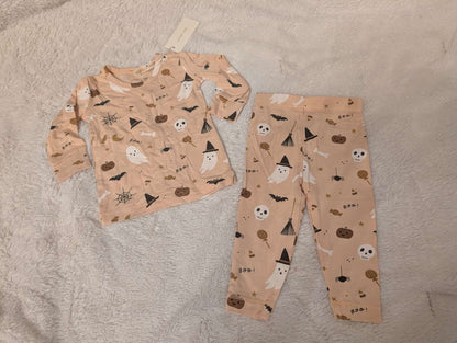 Quincy Mae - Bamboo Halloween Pj's, NWT. MSRP: $57, Kids 6 Month (3-6M)