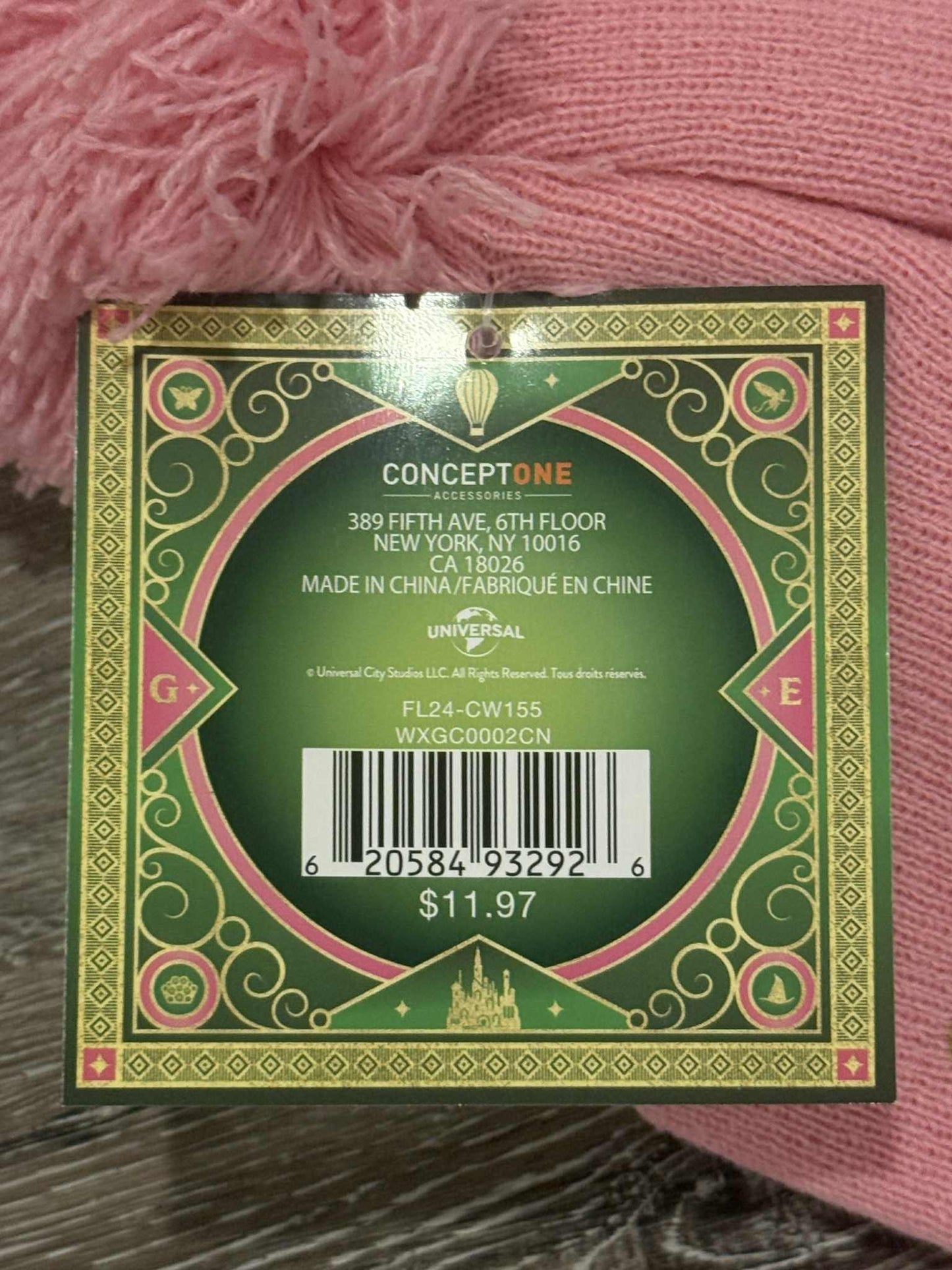 Wicked Pink Glinda Hat & Gloves Set. NEW. (B)