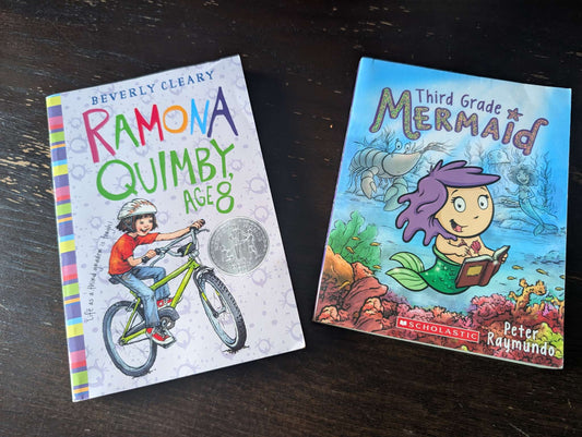 Set of 2 books, appropriate around age 8