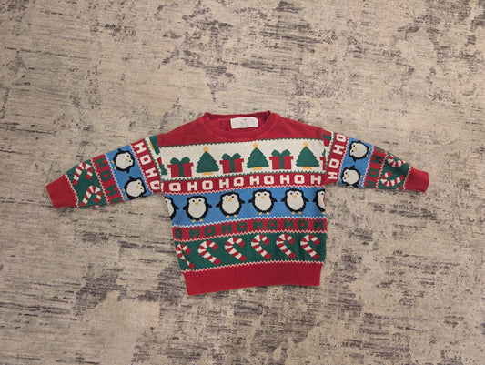 H&M 2T - Christmas Ho Ho Ho Penguin Sweater. , Kids 2T