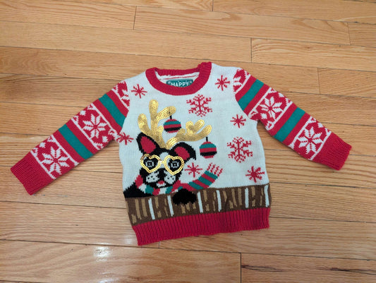 Christmas Dog Sweater by Happy Holidays , Kids 6 Month (3-6M)