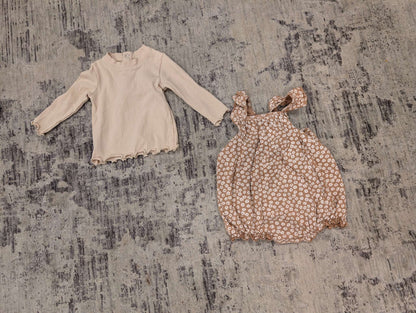 Rylee & Cru bubble romper bodysuit + Tu undershirt. 3-6 months , Kids 6 Month (3-6M)