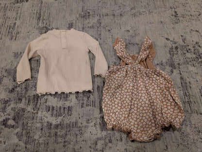 Rylee & Cru bubble romper bodysuit + Tu undershirt. 3-6 months , Kids 6 Month (3-6M)
