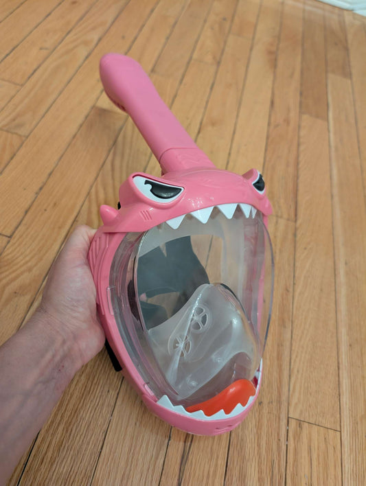 Zipoute - Pink Shark Snorkel Mask. Original Price $80