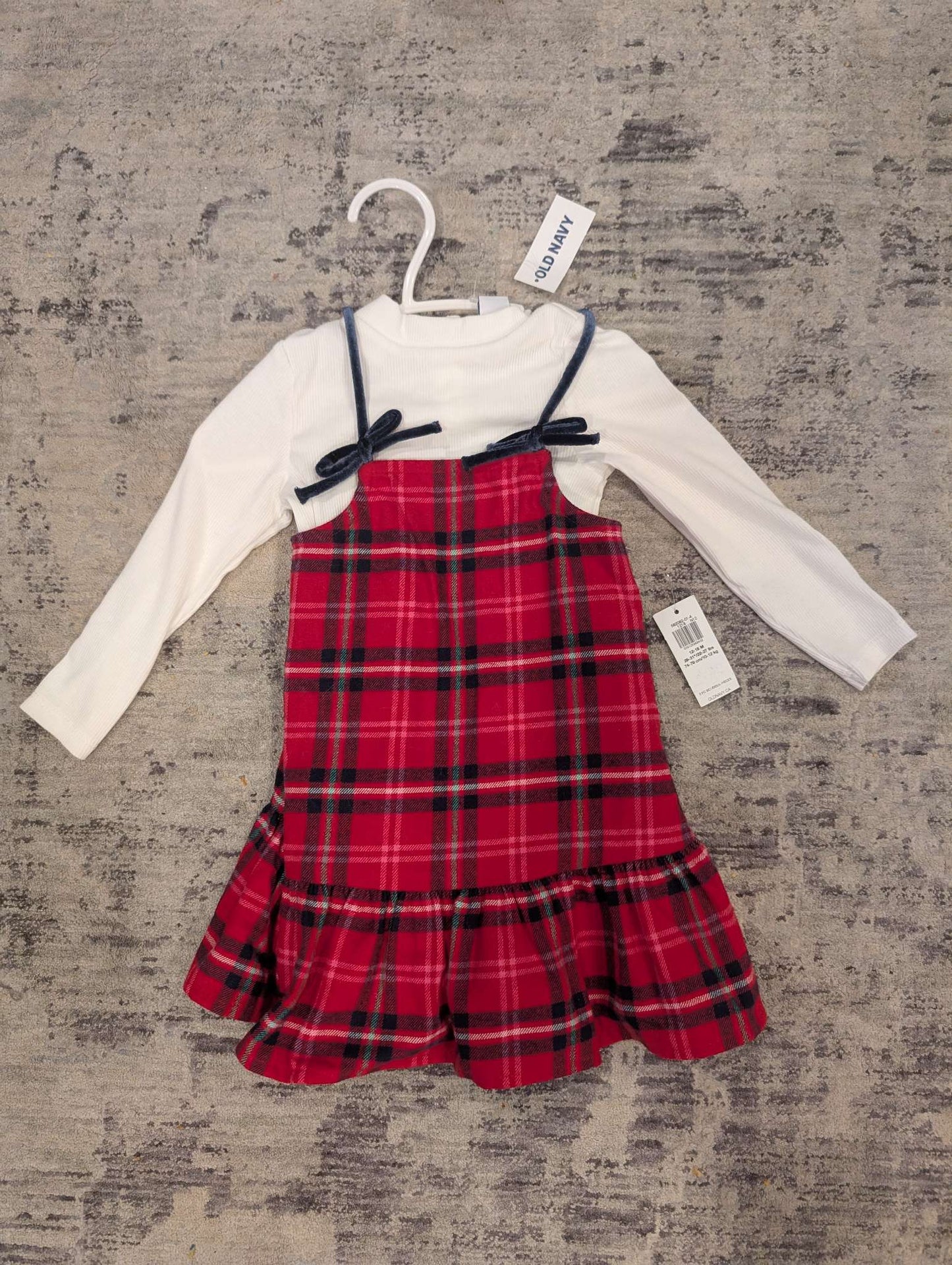 Old Navy - Christmas/Winter Dress + Undershirt - NWT. 12-18 months , Kids 18 Month (12-18M)
