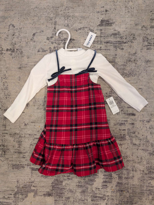 Old Navy - Christmas/Winter Dress + Undershirt - NWT. 12-18 months , Kids 18 Month (12-18M)