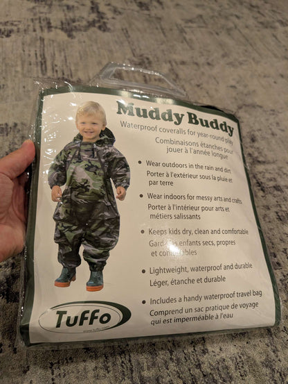 Tuffo Muddy Buddy - 3T, camo, NEW in package, Kids 3T