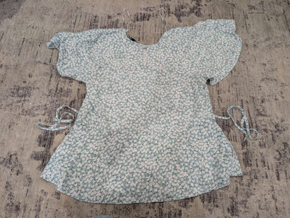 Mint Green Floral Maternity Top with Ties - Medium/Large, Maternity M (8-10)