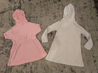 Bundle of 2 - Wearable Towelette Beach Coverups , Kids 4/4T