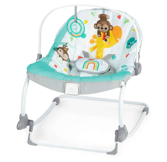 Bright Starts Wild Vibes Infant to Toddler Rocker with Vibrations, Unisex, Newborn. MSRP $50