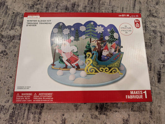 Creatology - Winter Sleigh Craft Kit - Brand New in Box. MSRP $21.99