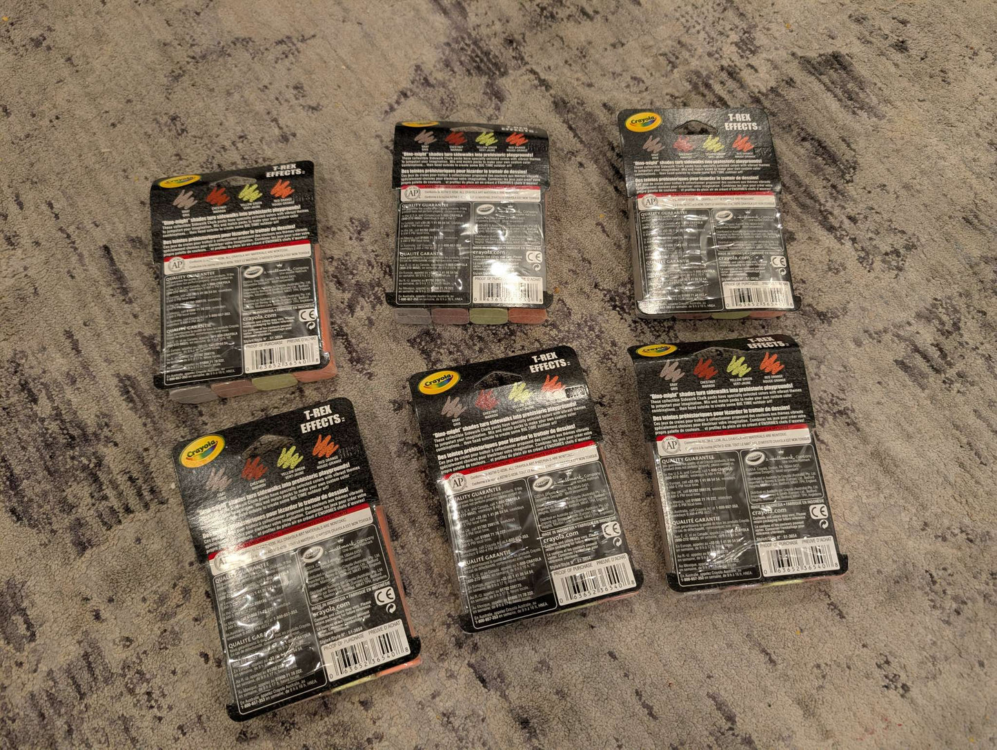 Bundle of 6 packs of T-Rex Effects Chalk - NEW