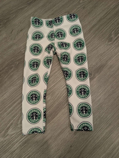 Small Shop - Starbucks print leggings (12 months), Kids 12 Month (9-12M)