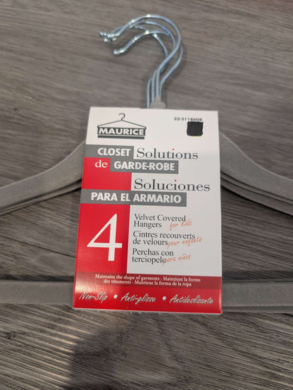 2 packs of grey velvet clothes hangers