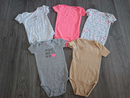 Set of 5 short sleeve bodysuits - 24m, Kids 24 Month (18-24M)