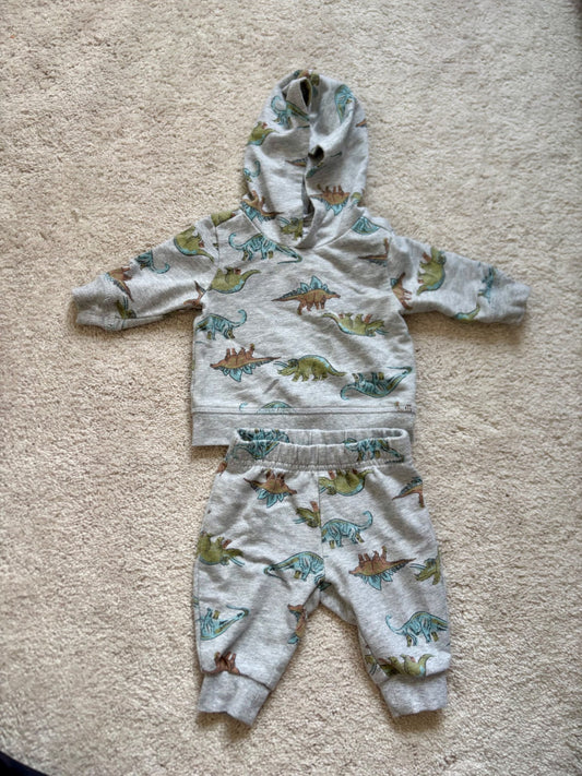 Dino sweatsuit, Carters, 3m, Kids 3 Month (0-3M)