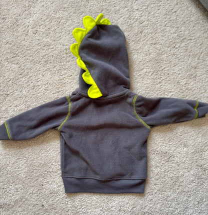 Fleece Dinosaur Zip-Up, Carters, 3m, Kids 3 Month (0-3M)