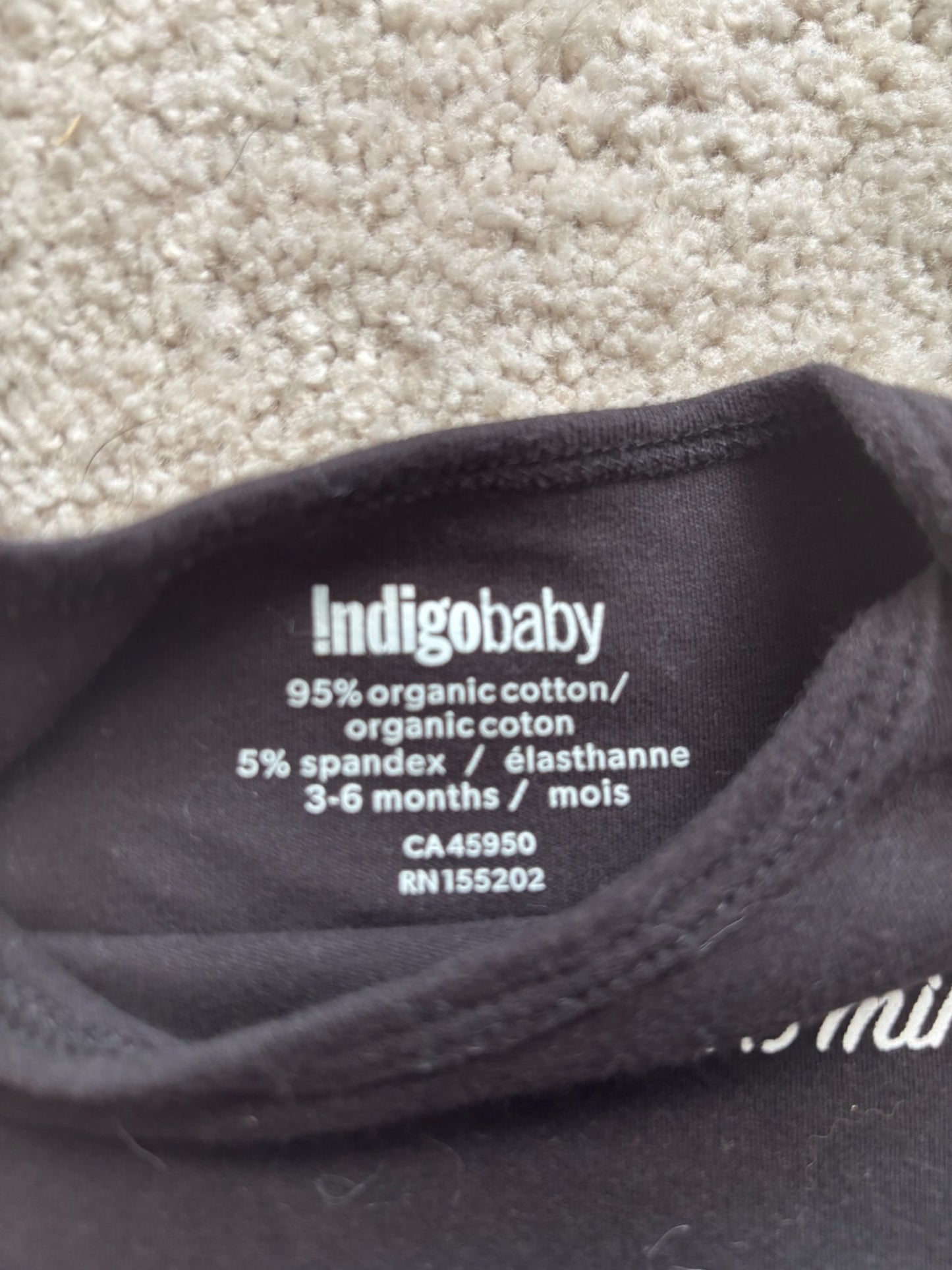 3 Black Onesie Bundle with writing, 3-6m, Indigo Baby, The Children's Place, Silly Souls, Kids 6 Month (3-6M)