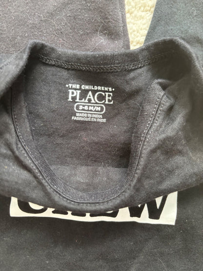 3 Black Onesie Bundle with writing, 3-6m, Indigo Baby, The Children's Place, Silly Souls, Kids 6 Month (3-6M)