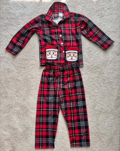 Santa Flannel Pajama Set, 2T, Kids 2T
